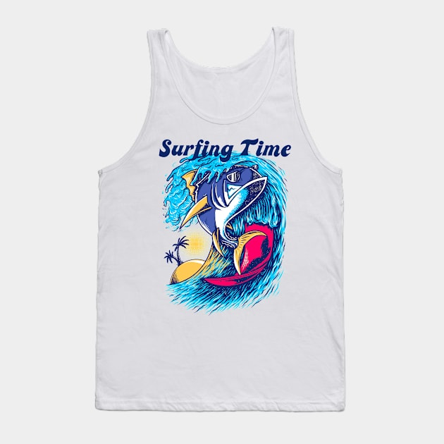 Surfing Time Tank Top by quilimo